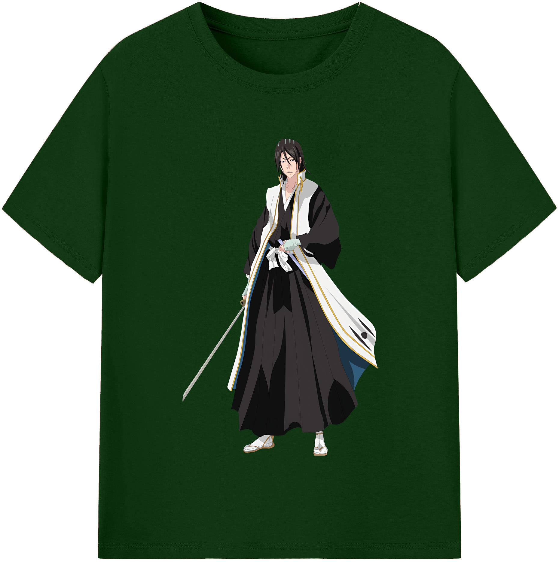 （画像用） ブリーチ くちき びゃくや BLEACH Kuchiki Byakuya 綿100％半袖Tシャツ（フロントプリント）